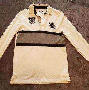 Express Mens Long Sleeve Polo Shirt Size M